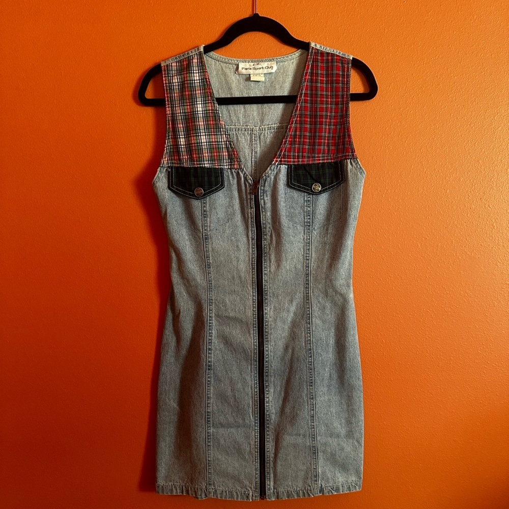 Vintage Paris Sport Club Denim Dress